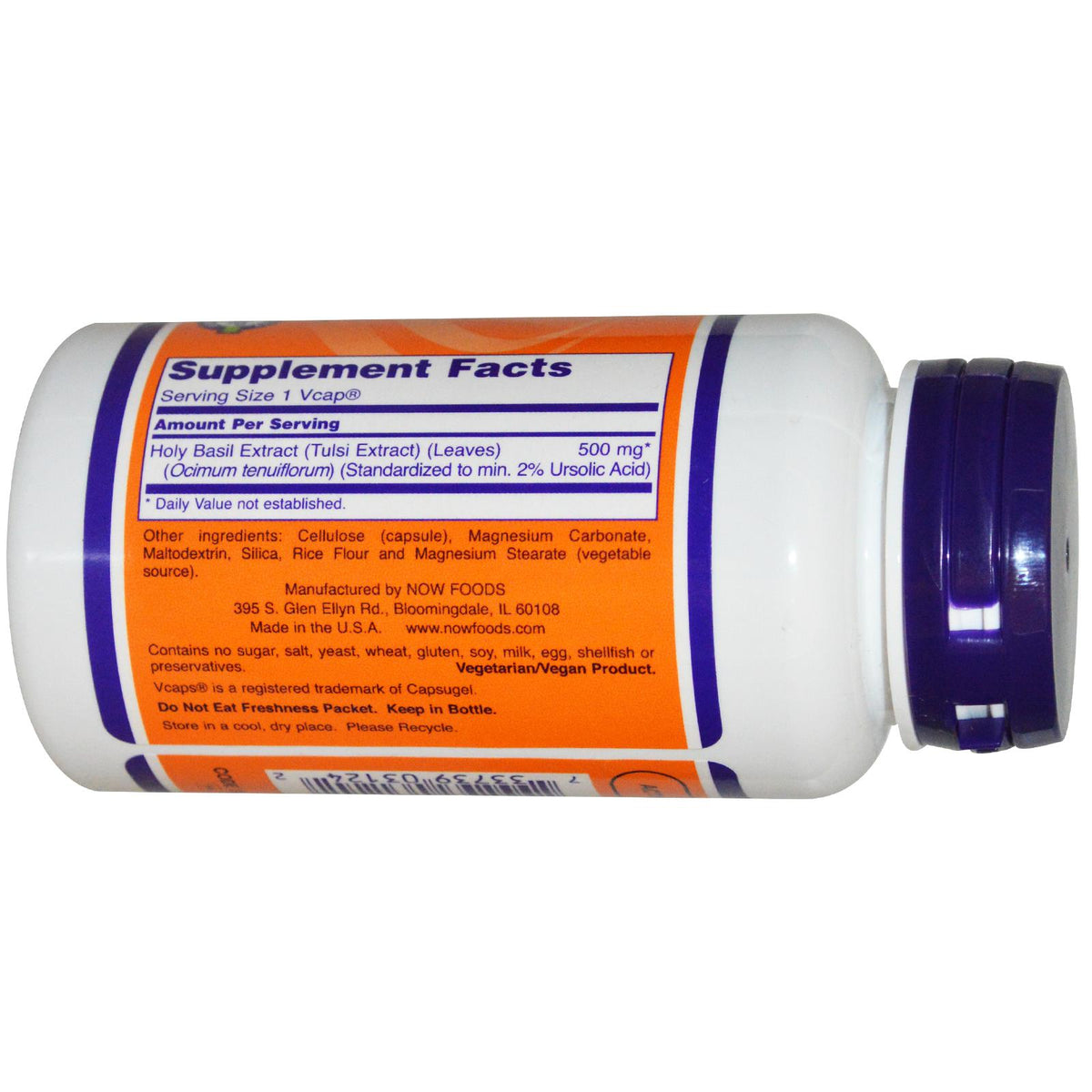 Holy Basil Extract 500mg 90 Vcaps Now Foods Online