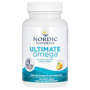 Nordic Natural Ultimate Omega, Lemon, 1000mg, 60 Soft Gels