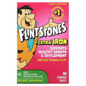 Flintstones, Children's Multivitamin, Plus Extra Iron, 90 Chewable Tablets