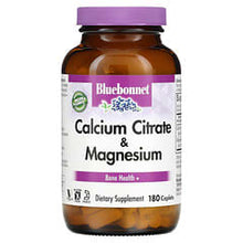 Load image into Gallery viewer, Bluebonnet Nutrition, Calcium Citrate &amp; Magnesium, 180 Caplets