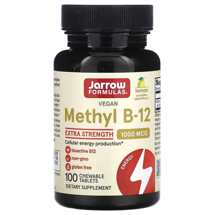 Jarrow Formulas, Methyl B-12, Extra Strength, Lemon, 1,000 mcg, 100 Chewable Tablet