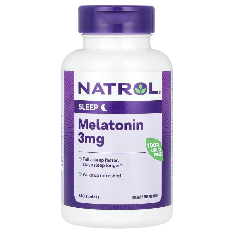 Natrol, Melatonin, 3 mg, 240 Tablets