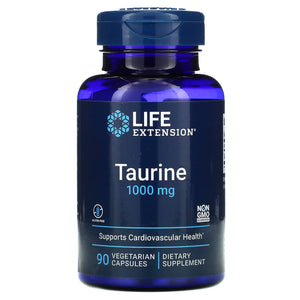 Life Extension, Taurine, 1,000 mg, 90 Vegetarian Capsules EXP 04/25