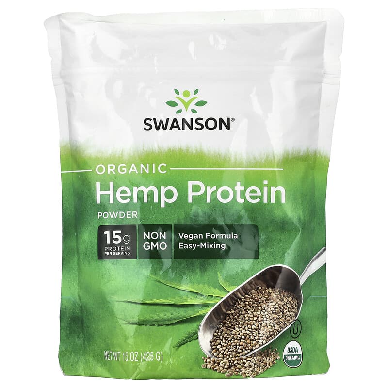 Swanson, Organic Hemp Protein Powder, 15 oz (425 g)