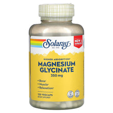 Load image into Gallery viewer, Solaray, High Absorption Magnesium Glycinate, 350 mg, 120 VegCaps