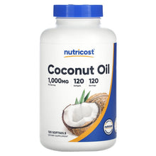 Load image into Gallery viewer, Nutricost, Coconut Oil, 1,000 mg , 120 Softgels