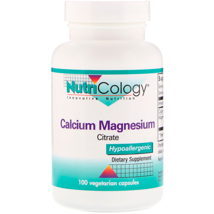 Nutricology Calcium Magnesium Citrate 100 Vegetarian Capsules