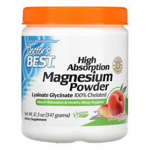 Load image into Gallery viewer, Doctor&#39;s Best, High Absorption Magnesium Powder, Sweet Peach, 12.3 oz (347 g)