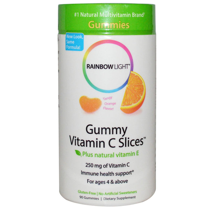 Rainbow Light, Gummy C Slices, Tangy Orange Flavour, 90 Gummies