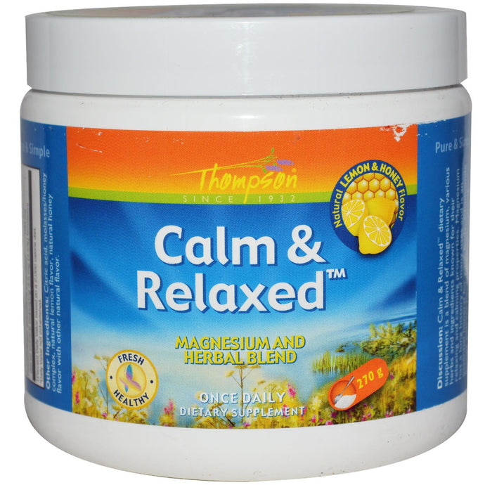 Thompson Calm & Relaxed, Natural Lemon & Honey Flavor, 270 g