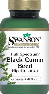 Swanson Premium Full-Spectrum Black Cumin Seed 400mg 60 Capsules