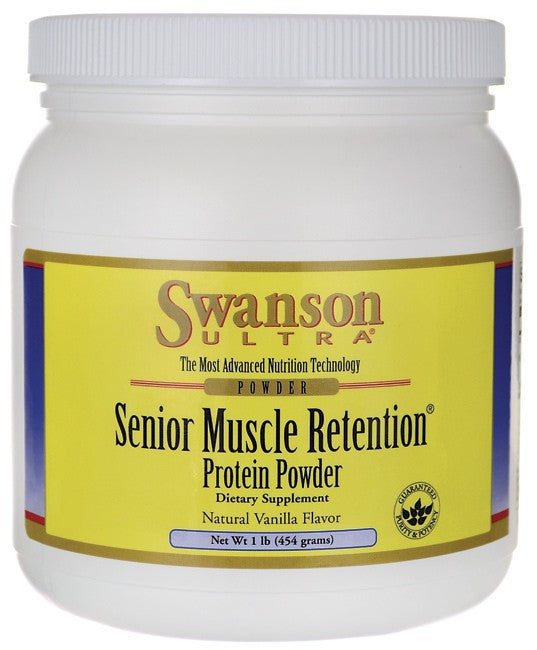 Swanson Ultra Senior Muscle Retention Protein Powder Natural Vanilla 1Lb (454gm)