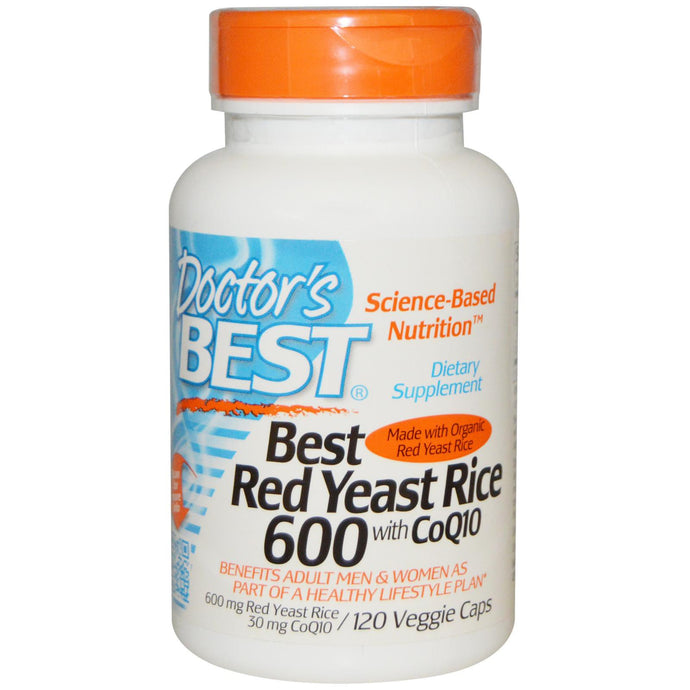 Doctor's Best Best Red Yeast Rice 600 with CoQ10 120 Veggie Capsules