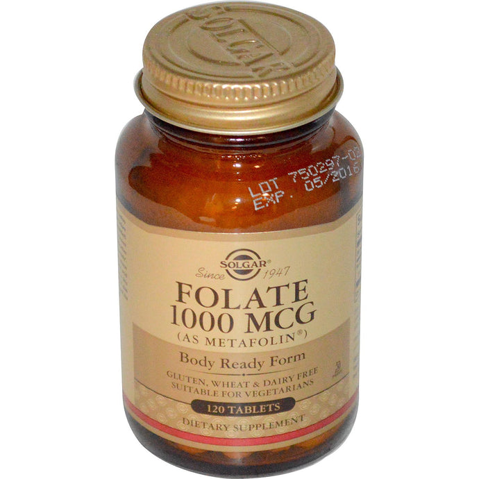 Solgar, Folate, 1000 mcg, 120 Tablets