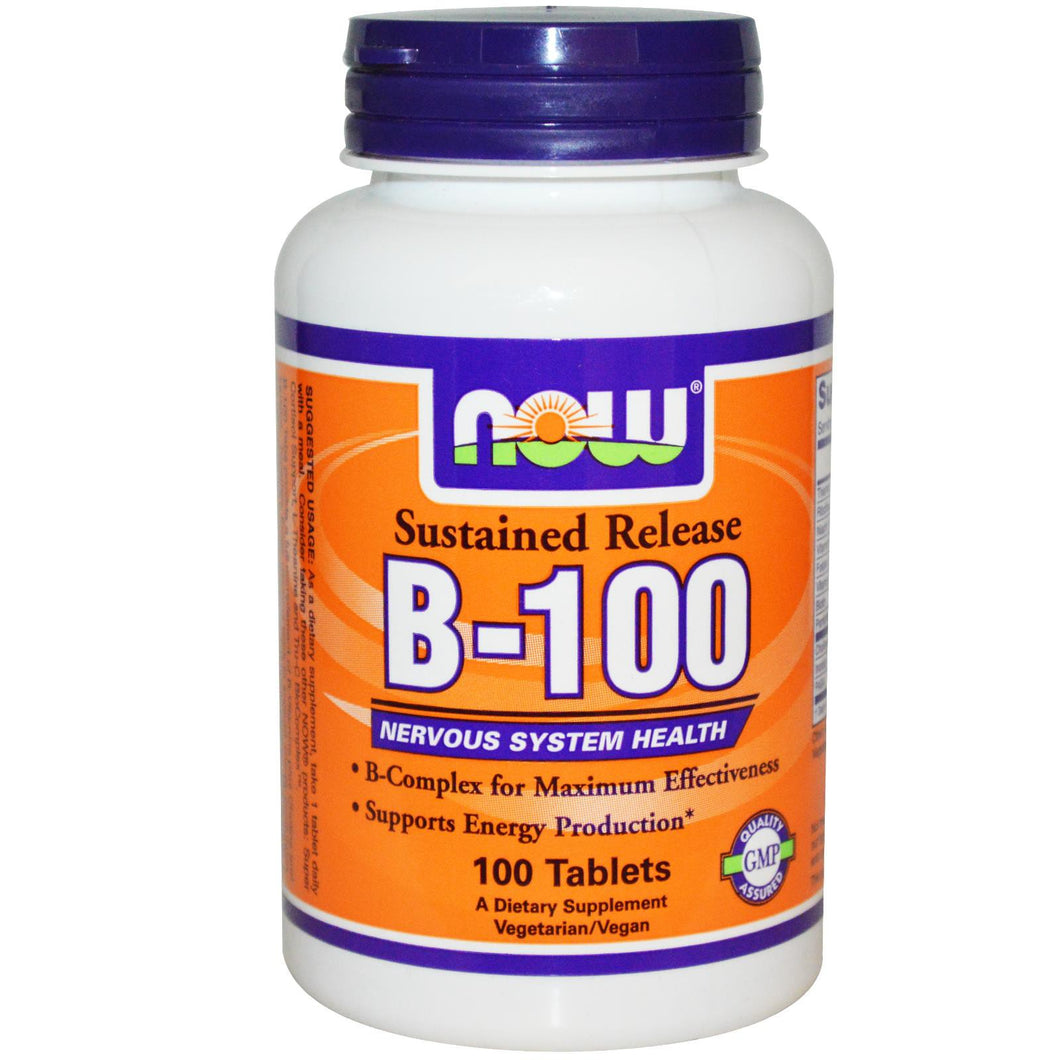 Now Foods B-100 Sustained Release 100 Tablets