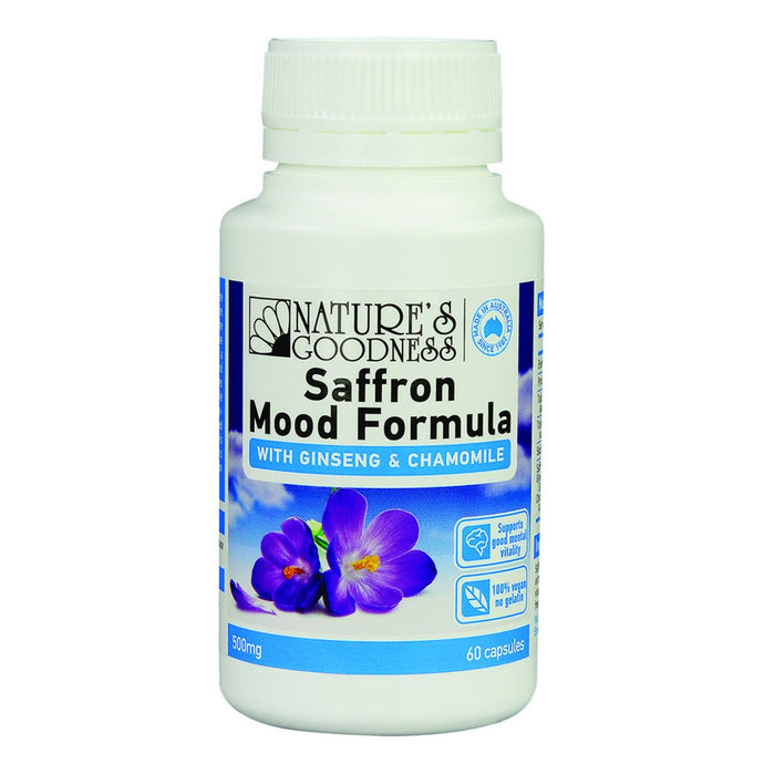 Nature'S Goodness Saffron Mood Formula 500Mg 60 Veggie Capsules