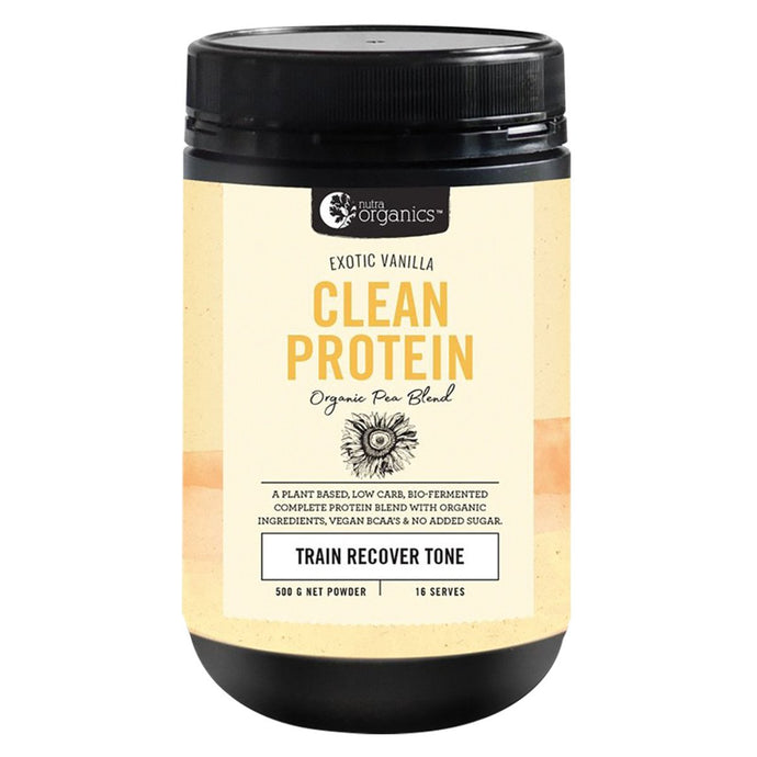 Nutra Organics Clean Protein Exotic Vanilla (Organic Pea Blend) 500g