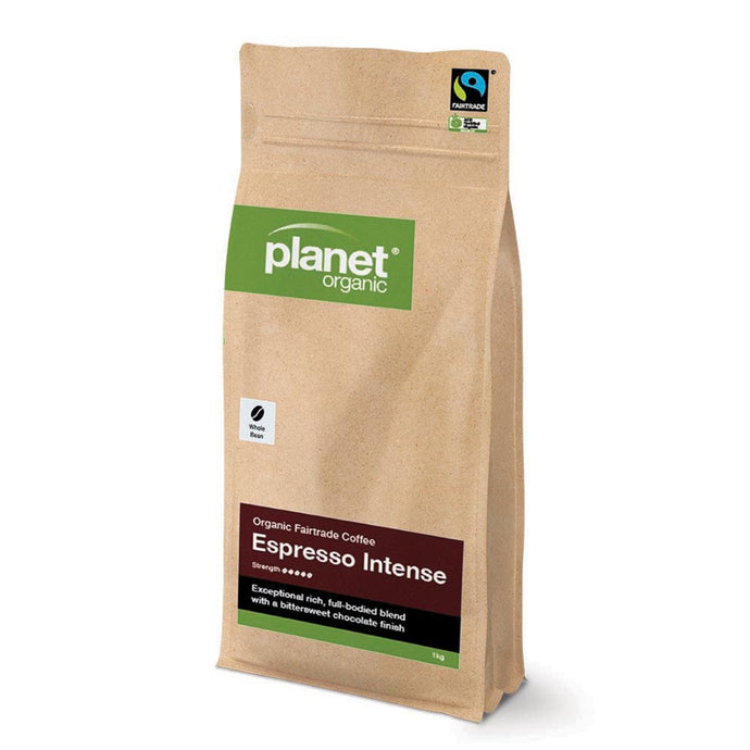 Planet Organic Coffee Espresso Intense Whole Bean 1Kg