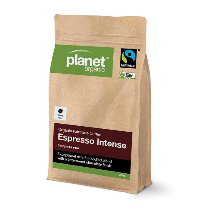 Planet Organic Coffee Espresso Intense Whole Bean 250g